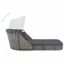 Tumbona con capota de ratán sintético gris antracita de vidaXL, Tumbonas - Ref: Foro24-49496, Precio: 576,18 €, Descuento: %