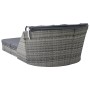 Tumbona con capota de ratán sintético gris antracita de vidaXL, Tumbonas - Ref: Foro24-49496, Precio: 576,18 €, Descuento: %