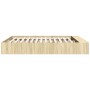 Estructura de cama madera de ingeniería roble Sonoma 200x200 cm de vidaXL, Camas y somieres - Ref: Foro24-3280540, Precio: 15...