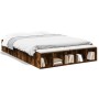 Estructura de cama madera de ingeniería roble ahumado 150x200cm de vidaXL, Camas y somieres - Ref: Foro24-3280563, Precio: 13...