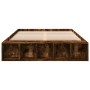 Estructura de cama madera de ingeniería roble ahumado 150x200cm de vidaXL, Camas y somieres - Ref: Foro24-3280563, Precio: 13...