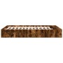 Estructura de cama madera de ingeniería roble ahumado 150x200cm de vidaXL, Camas y somieres - Ref: Foro24-3280563, Precio: 13...