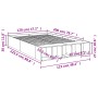 Estructura de cama madera de ingeniería roble Sonoma 120x200 cm de vidaXL, Camas y somieres - Ref: Foro24-3280575, Precio: 13...
