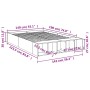 Estructura de cama madera de ingeniería roble Sonoma 140x190 cm de vidaXL, Camas y somieres - Ref: Foro24-3280582, Precio: 13...
