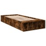 Estructura de cama madera de ingeniería roble ahumado 90x200 cm de vidaXL, Camas y somieres - Ref: Foro24-3280612, Precio: 10...