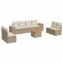 Set de sofás de jardín 9 pzas con cojines ratán sintético beige en Conjuntos de jardín | Comprar online en Foru.es