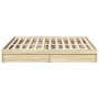 Cama con cajones madera ingeniería roble Sonoma 200x200 cm de vidaXL, Camas y somieres - Ref: Foro24-3280631, Precio: 182,67 ...