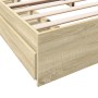 Cama con cajones madera ingeniería roble Sonoma 200x200 cm de vidaXL, Camas y somieres - Ref: Foro24-3280631, Precio: 182,67 ...