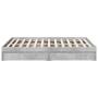 Cama con cajones madera ingeniería gris hormigón 120x200 cm de vidaXL, Camas y somieres - Ref: Foro24-3280667, Precio: 166,11...