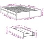 Cama con cajones madera ingeniería gris hormigón 120x200 cm de vidaXL, Camas y somieres - Ref: Foro24-3280667, Precio: 166,11...