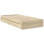 Cama con cajones madera ingeniería roble Sonoma 100x200 cm de vidaXL, Camas y somieres - Ref: Foro24-3280673, Precio: 131,50 ...