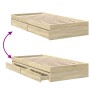 Cama con cajones madera ingeniería roble Sonoma 100x200 cm de vidaXL, Camas y somieres - Ref: Foro24-3280673, Precio: 131,50 ...