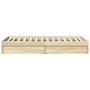 Cama con cajones madera ingeniería roble Sonoma 90x190 cm de vidaXL, Camas y somieres - Ref: Foro24-3280708, Precio: 130,23 €...