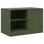 Mueble para TV de acero verde oliva 67x39x44 cm de vidaXL, Muebles TV - Ref: Foro24-841699, Precio: 61,29 €, Descuento: %