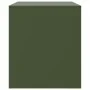 Mueble para TV de acero verde oliva 67x39x44 cm de vidaXL, Muebles TV - Ref: Foro24-841699, Precio: 61,29 €, Descuento: %