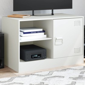 Mueble para TV de acero blanco 67x39x44 cm de vidaXL, Muebles TV - Ref: Foro24-841701, Precio: 61,87 €, Descuento: %