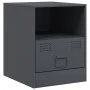 Anthrazitgrauer Nachttisch aus Stahl, 34,5 x 39 x 44 cm von vidaXL, Nachttische - Ref: Foro24-841755, Preis: 48,50 €, Rabatt: %