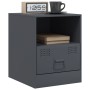 Mesita de noche acero gris antracita 34,5x39x44 cm de vidaXL, Mesitas de noche - Ref: Foro24-841755, Precio: 54,46 €, Descuen...