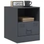Mesita de noche acero gris antracita 34,5x39x44 cm de vidaXL, Mesitas de noche - Ref: Foro24-841755, Precio: 48,50 €, Descuen...
