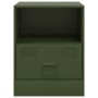 Mesitas de noche 2 unidades acero verde oliva 34,5x39x44 cm de vidaXL, Mesitas de noche - Ref: Foro24-841760, Precio: 82,15 €...