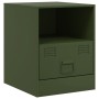 Mesitas de noche 2 unidades acero verde oliva 34,5x39x44 cm de vidaXL, Mesitas de noche - Ref: Foro24-841760, Precio: 82,15 €...