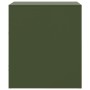 Mesitas de noche 2 unidades acero verde oliva 34,5x39x44 cm de vidaXL, Mesitas de noche - Ref: Foro24-841760, Precio: 82,15 €...