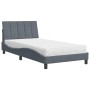Cama con colchón terciopelo gris oscuro 100x200 cm de vidaXL, Camas y somieres - Ref: Foro24-3208581, Precio: 298,51 €, Descu...