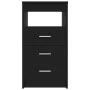 Cajonera de madera contrachapada negro 40x50x76 cm de vidaXL, Taquillas y armarios de almacenamiento - Ref: Foro24-801806, Pr...