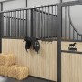 Perchero colgador de bridas 6 ganchos giratorios acero negro de vidaXL, Accesorios para riendas de caballos - Ref: Foro24-172...