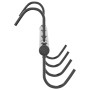 Perchero colgador de bridas 6 ganchos giratorios acero negro de vidaXL, Accesorios para riendas de caballos - Ref: Foro24-172...