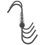 Perchero colgador de bridas 6 ganchos giratorios acero negro de vidaXL, Accesorios para riendas de caballos - Ref: Foro24-172...