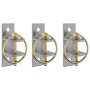 Ganchos de pared para cubos 3 uds acero plateado y marrón de vidaXL, Pienso para caballos - Ref: Foro24-172473, Precio: 17,97...