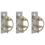 Ganchos de pared para cubos 3 uds acero plateado y marrón de vidaXL, Pienso para caballos - Ref: Foro24-172473, Precio: 15,89...
