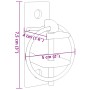 Ganchos de pared para cubos 3 uds acero plateado y marrón de vidaXL, Pienso para caballos - Ref: Foro24-172473, Precio: 17,97...