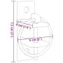 Ganchos de pared para cubos 3 uds acero plateado y marrón de vidaXL, Pienso para caballos - Ref: Foro24-172473, Precio: 15,89...