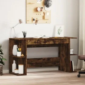 Escritorio madera de ingeniería roble ahumado 140x50x75 cm de vidaXL, Escritorios - Ref: Foro24-840552, Precio: 86,18 €, Desc...