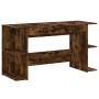 Escritorio madera de ingeniería roble ahumado 140x50x75 cm de vidaXL, Escritorios - Ref: Foro24-840552, Precio: 87,50 €, Desc...