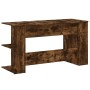 Escritorio madera de ingeniería roble ahumado 140x50x75 cm de vidaXL, Escritorios - Ref: Foro24-840552, Precio: 87,50 €, Desc...