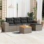Set de muebles de jardín 6 pzas y cojines ratán sintético gris en Conjuntos de jardín | Comprar online en Foru.es