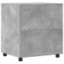 Soporte para impresora con ruedas gris hormigón 60x50x67 cm de vidaXL, Soportes para impresoras - Ref: Foro24-840628, Precio:...