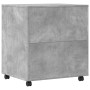 Soporte para impresora con ruedas gris hormigón 60x50x67 cm de vidaXL, Soportes para impresoras - Ref: Foro24-840628, Precio:...