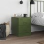 Mesita de noche de acero verde 34,5x39x44 cm de vidaXL, Mesitas de noche - Ref: Foro24-841627, Precio: 54,14 €, Descuento: %