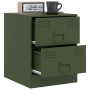 Mesita de noche de acero verde 34,5x39x44 cm de vidaXL, Mesitas de noche - Ref: Foro24-841627, Precio: 54,14 €, Descuento: %