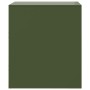 Mesita de noche de acero verde 34,5x39x44 cm de vidaXL, Mesitas de noche - Ref: Foro24-841627, Precio: 54,14 €, Descuento: %
