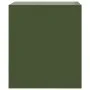 Mesita de noche de acero verde 34,5x39x44 cm de vidaXL, Mesitas de noche - Ref: Foro24-841627, Precio: 53,40 €, Descuento: %