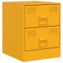 Mesita de noche de acero amarilla 34,5x39x44 cm de vidaXL, Mesitas de noche - Ref: Foro24-841625, Precio: 60,29 €, Descuento: %