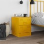 Mesita de noche de acero amarilla 34,5x39x44 cm de vidaXL, Mesitas de noche - Ref: Foro24-841625, Precio: 60,29 €, Descuento: %