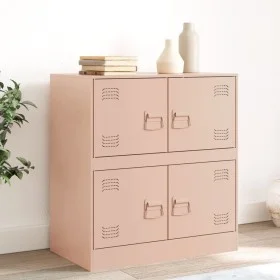 Aparador de acero rosa 67x39x73 cm de vidaXL, Aparadores - Ref: Foro24-841650, Precio: 105,73 €, Descuento: %