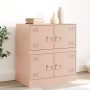Aparador de acero rosa 67x39x73 cm de vidaXL, Aparadores - Ref: Foro24-841650, Precio: 107,09 €, Descuento: %