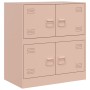 Aparador de acero rosa 67x39x73 cm de vidaXL, Aparadores - Ref: Foro24-841650, Precio: 107,09 €, Descuento: %